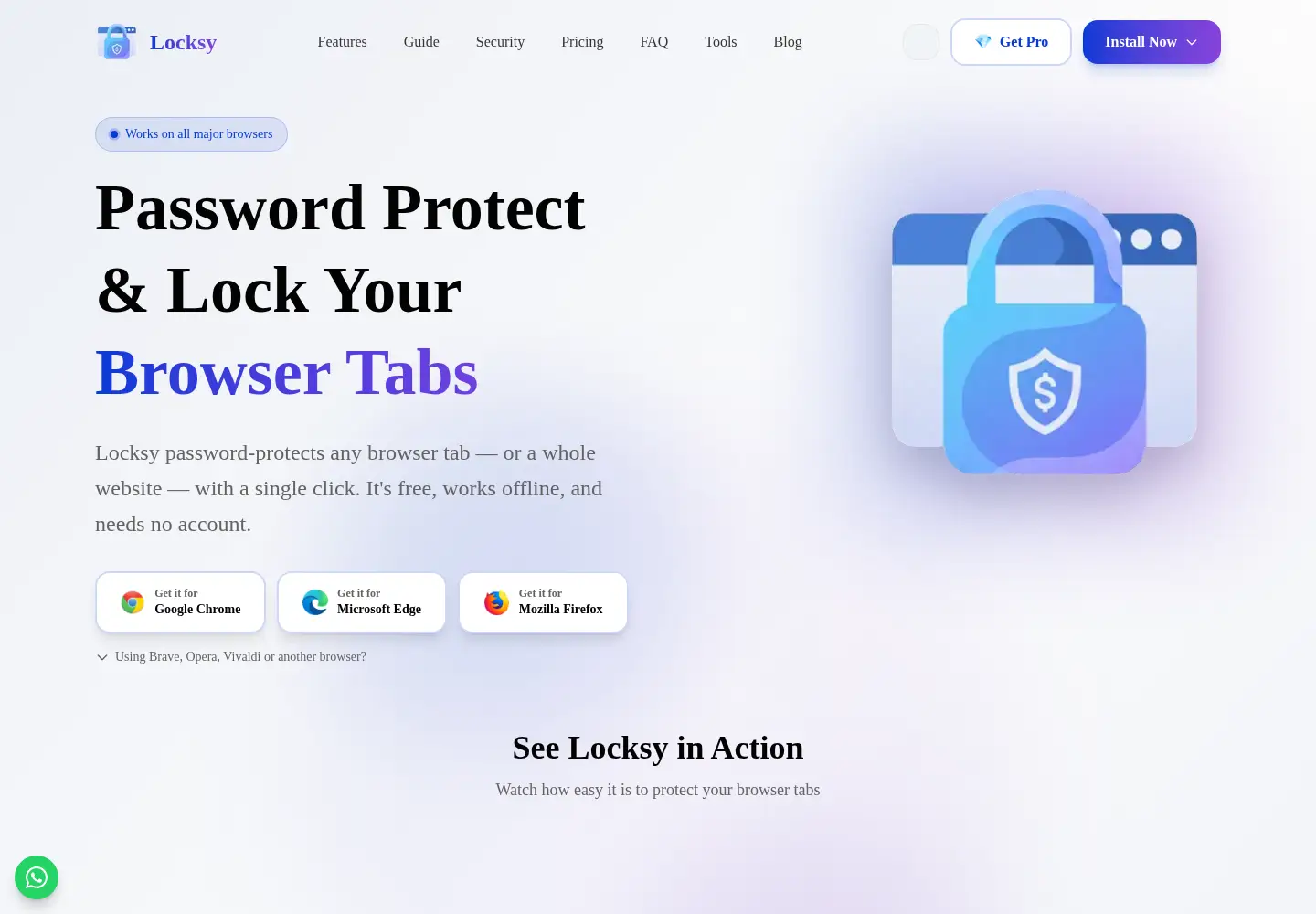 Screenshot of locksy.dev