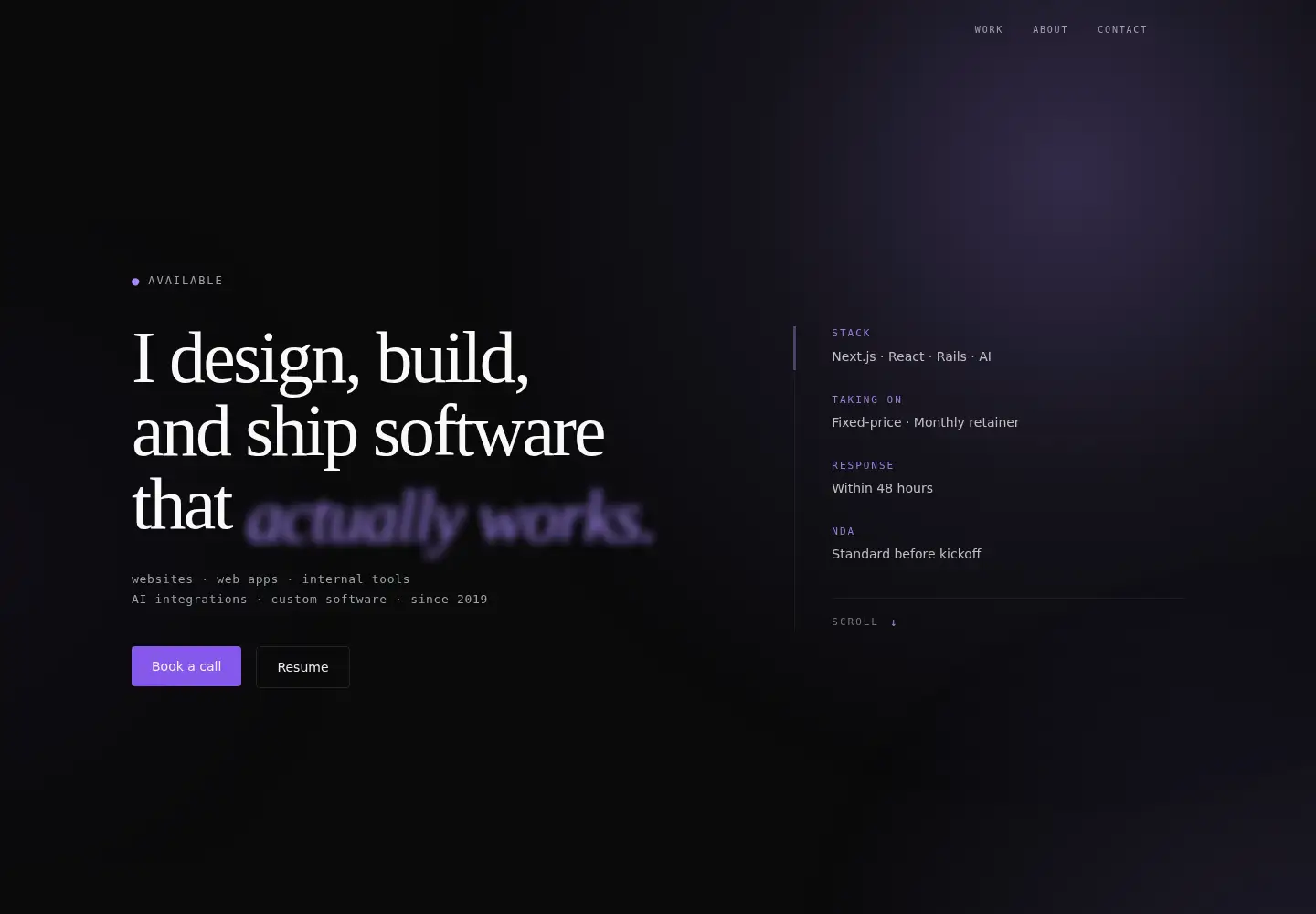 Screenshot of makbar.dev