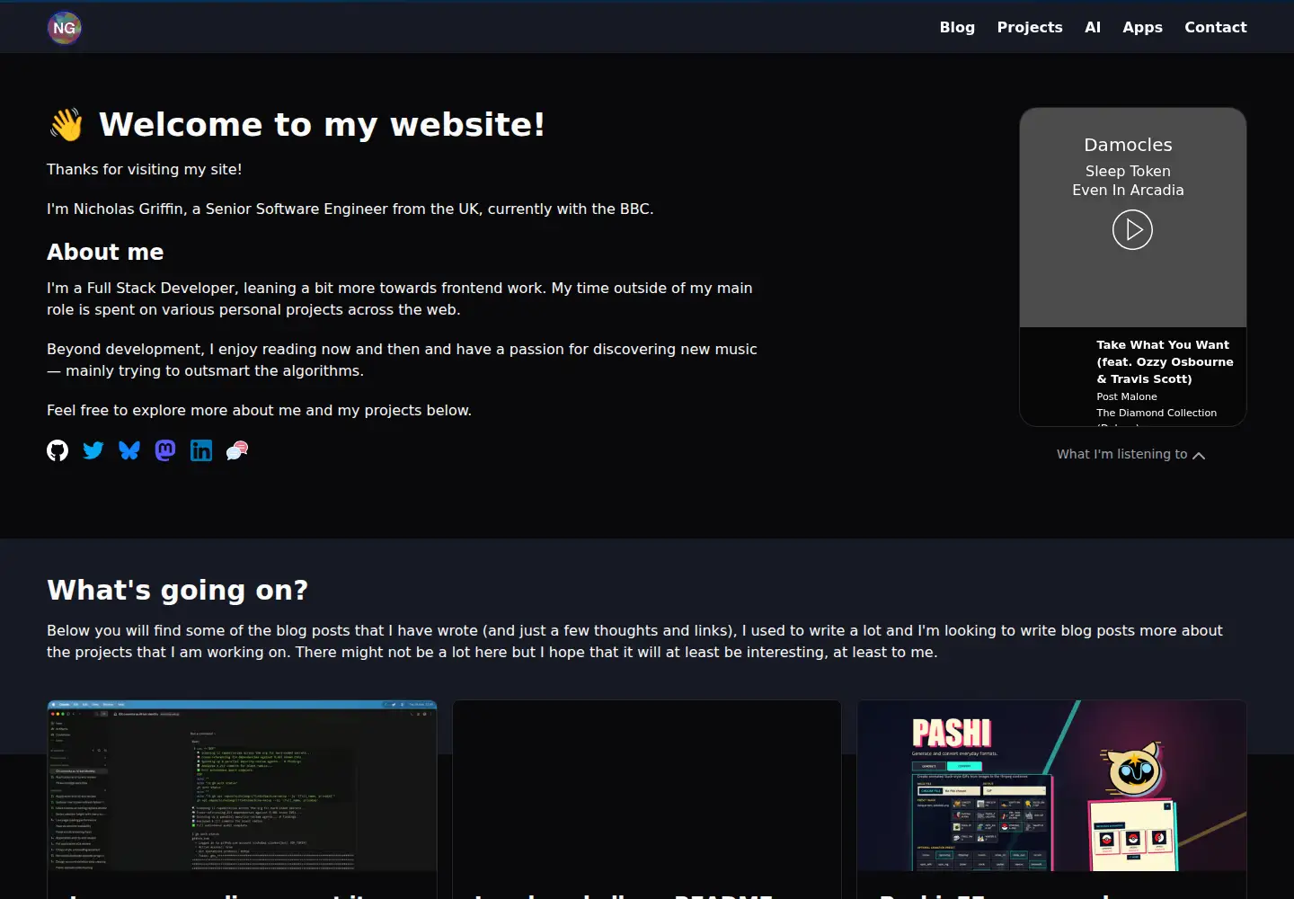 Screenshot of nicholasgriffin.dev
