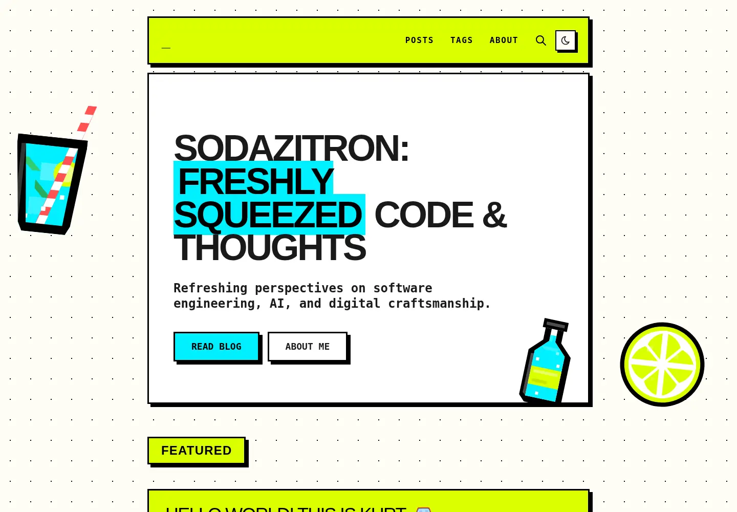 Screenshot of sodazitron.dev