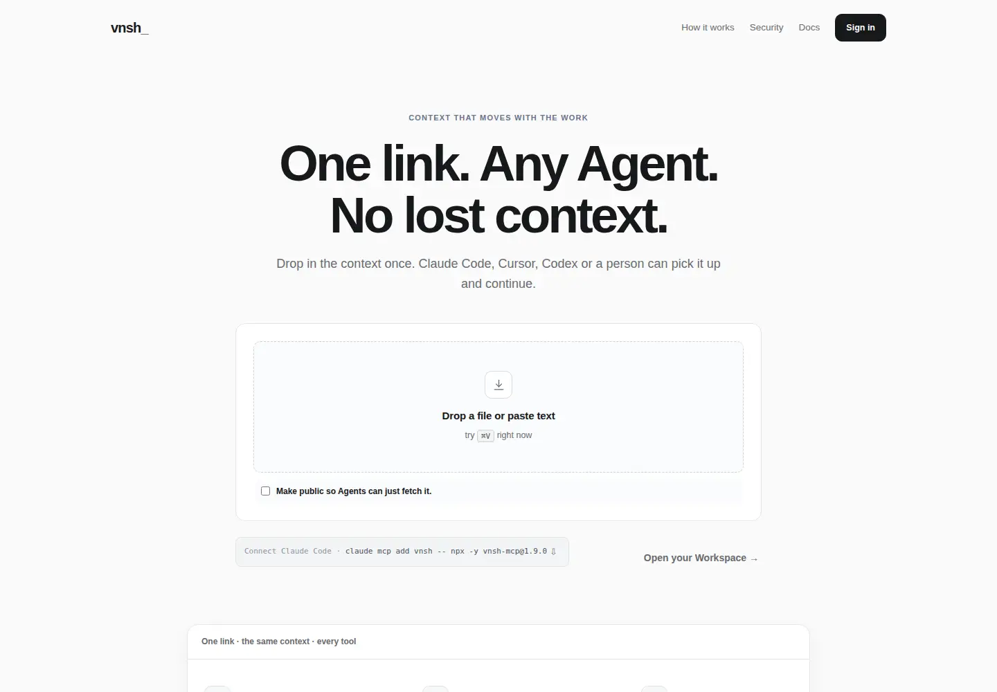Screenshot of vnsh.dev