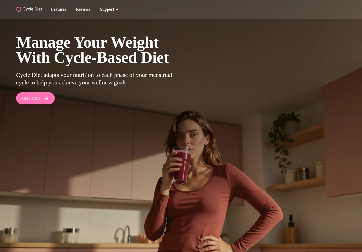 Captured homepage of cycle.diet in the current scan