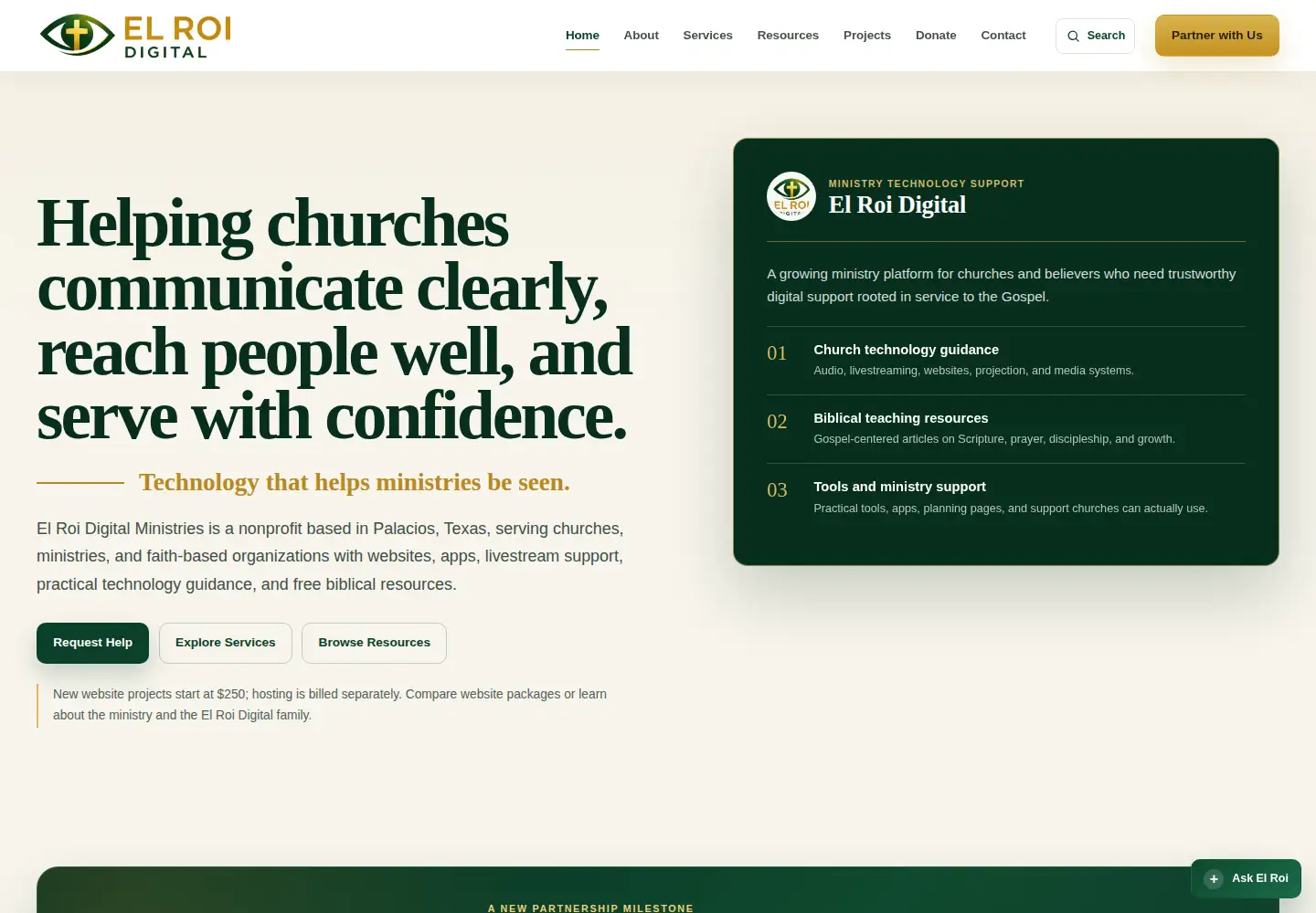 Screenshot of elroi.digital