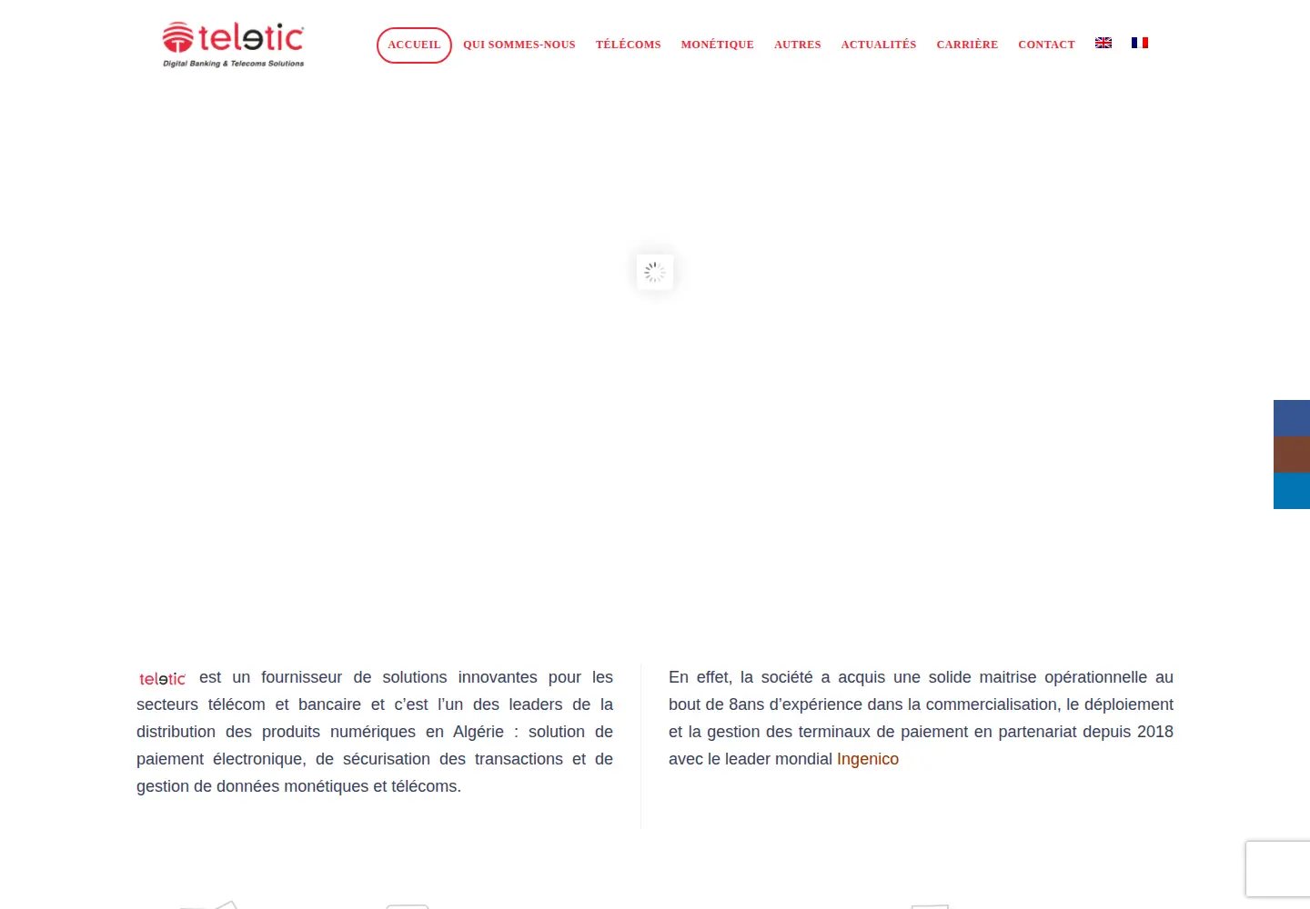 Screenshot of teletic.dz
