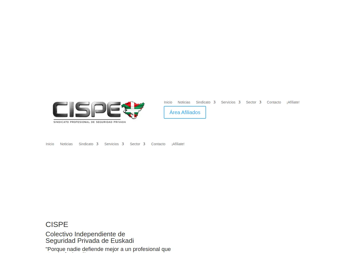 Captured homepage of cispe.es in the current scan