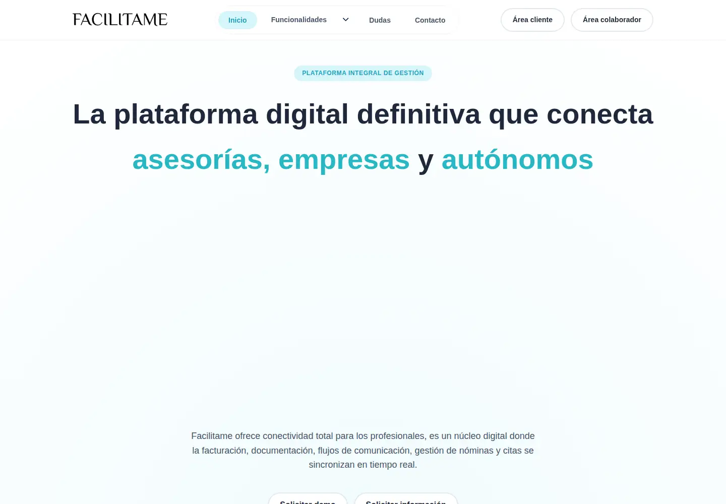 Screenshot of facilitame.es