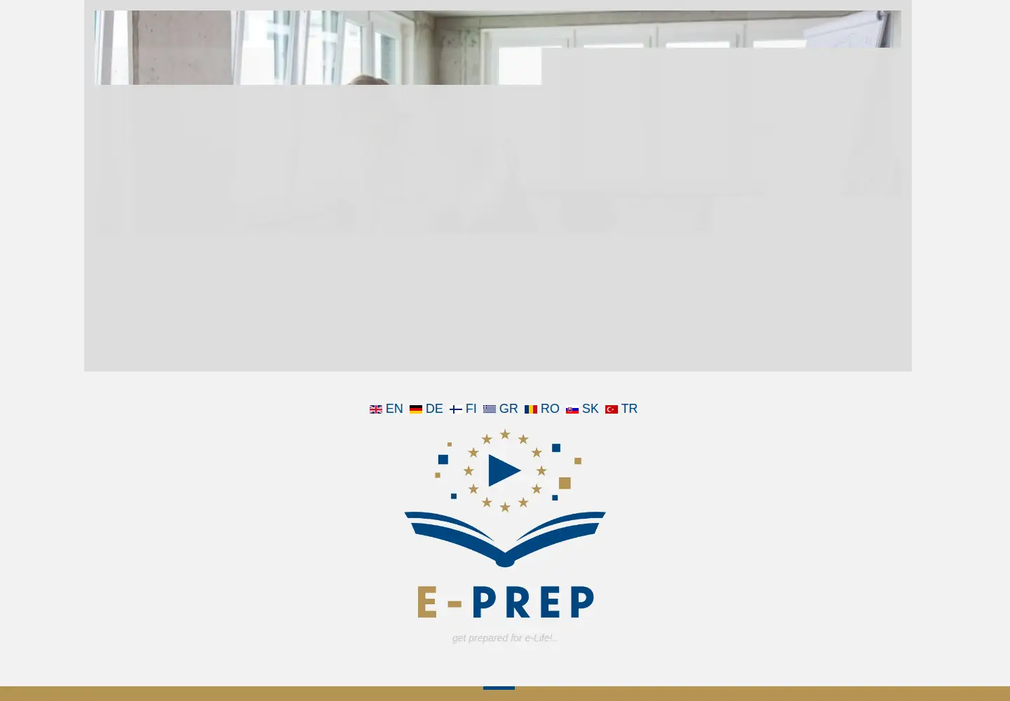 Captured homepage of e-prep.eu in the current scan