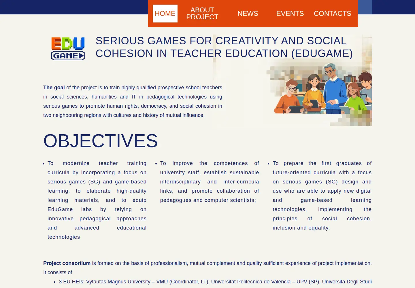 Screenshot of edugame-project.eu