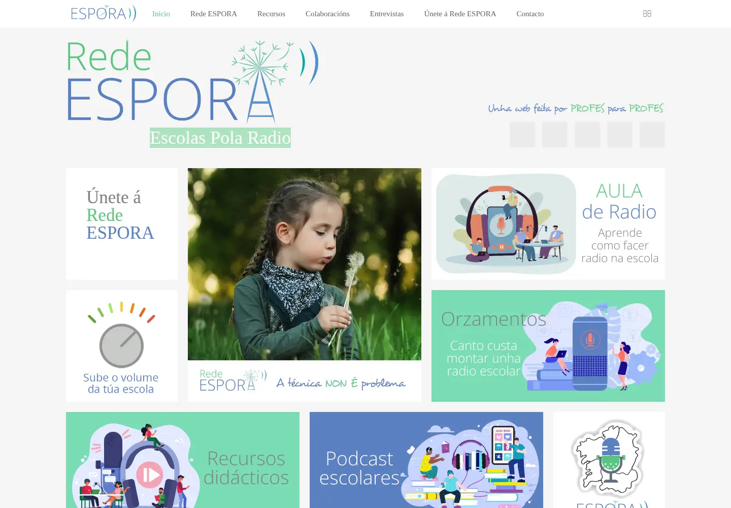Captured homepage of espora.eu in the current scan