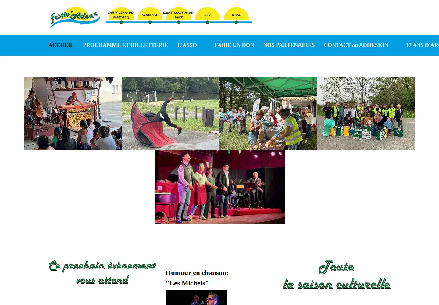Captured homepage of festivadour.eu in the current scan