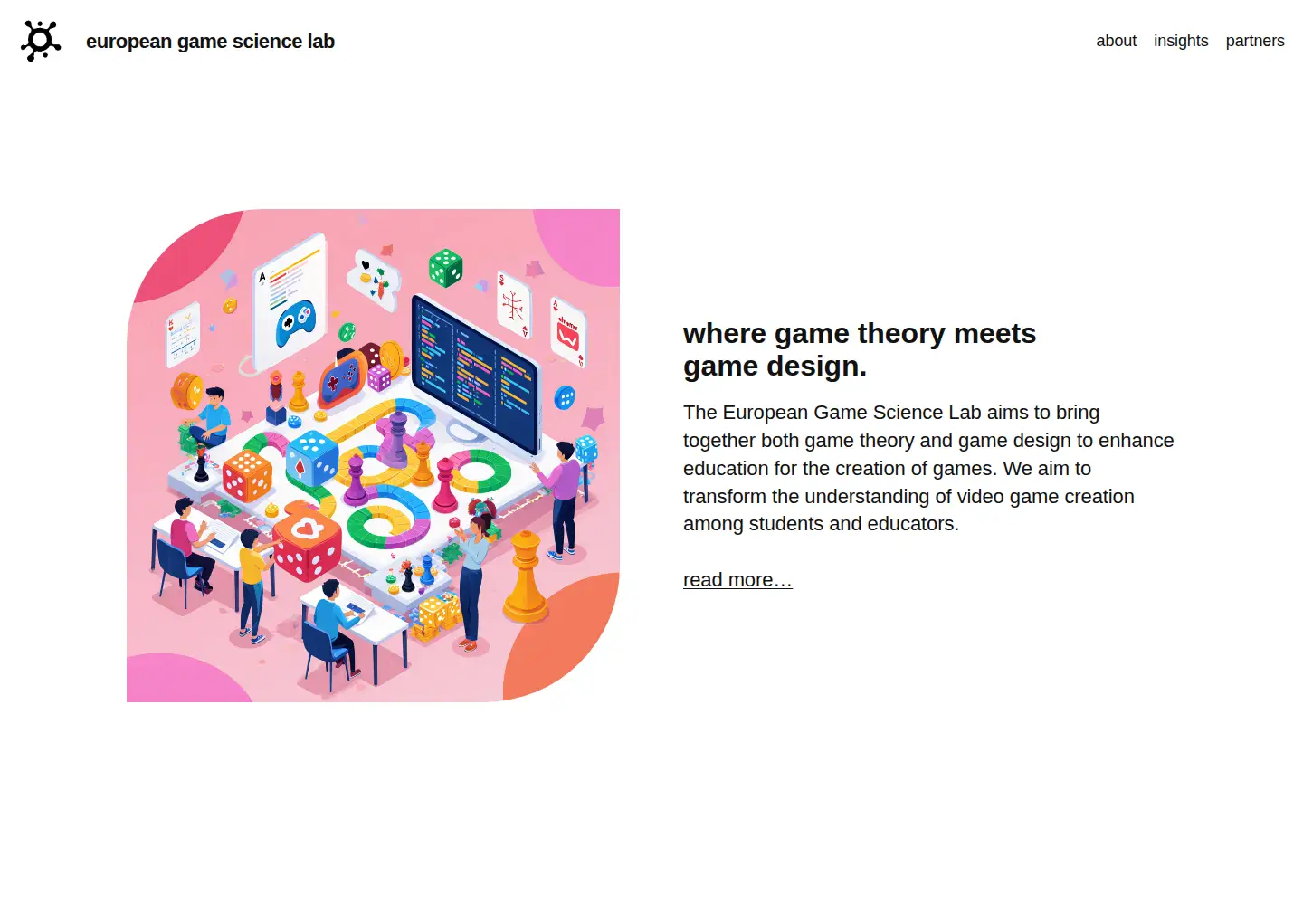 Screenshot of gamesciencelab.eu