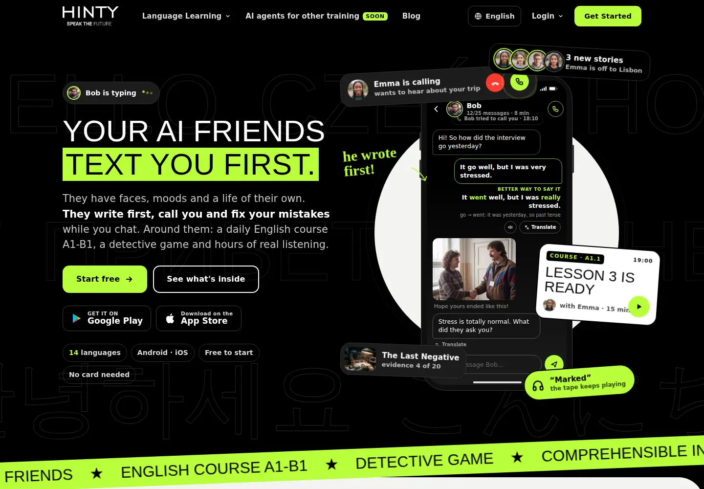 Screenshot of hinty.eu