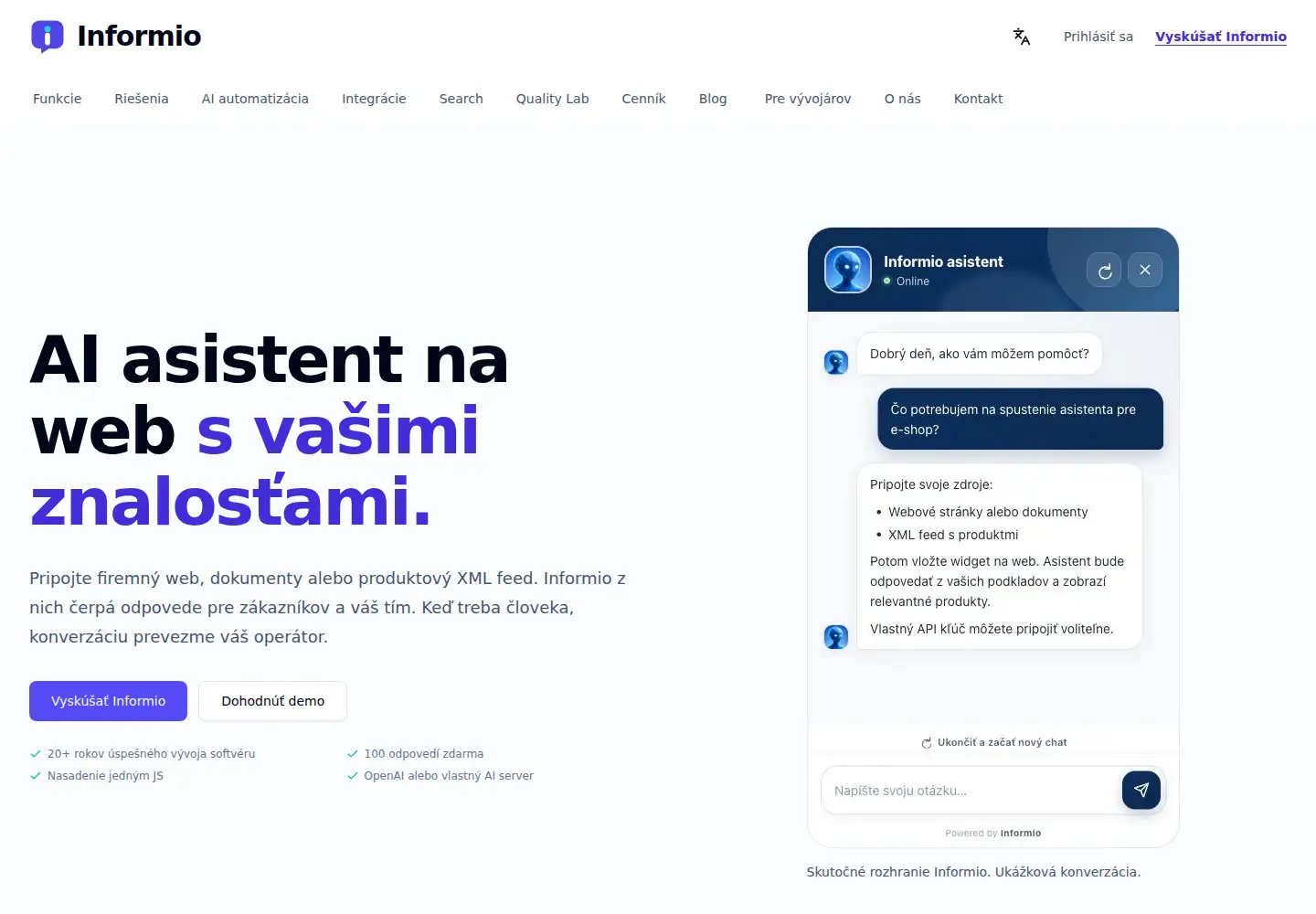 Screenshot of informio.eu