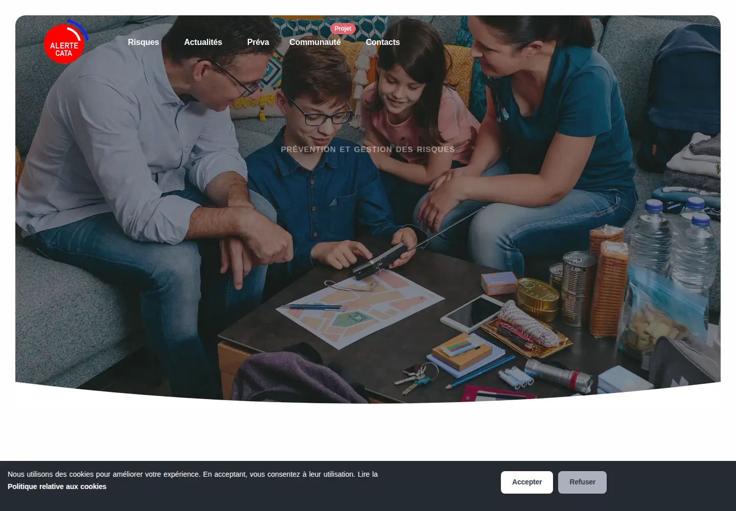 Screenshot of alertecata.fr