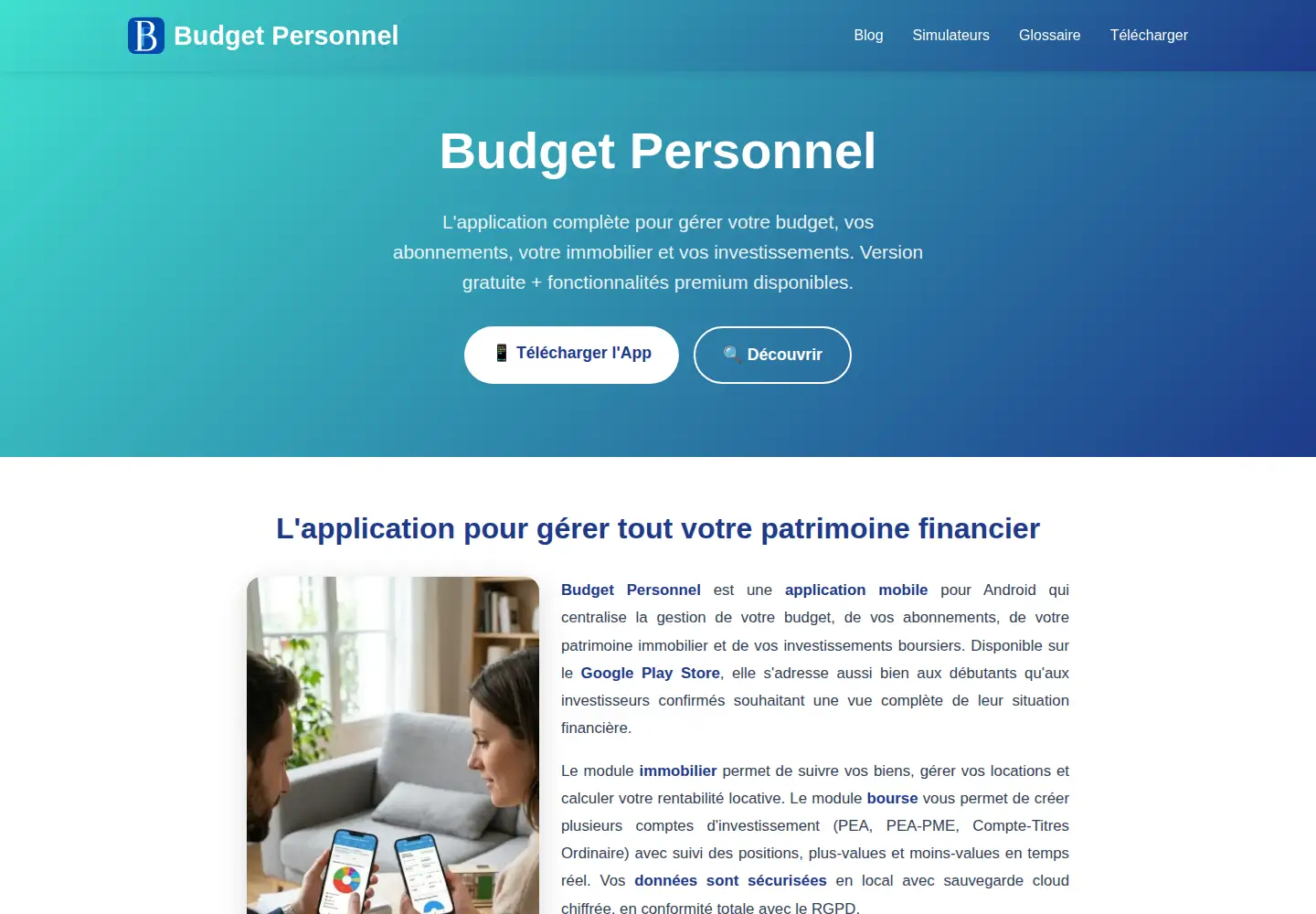 Screenshot of budgetpersonnel.fr