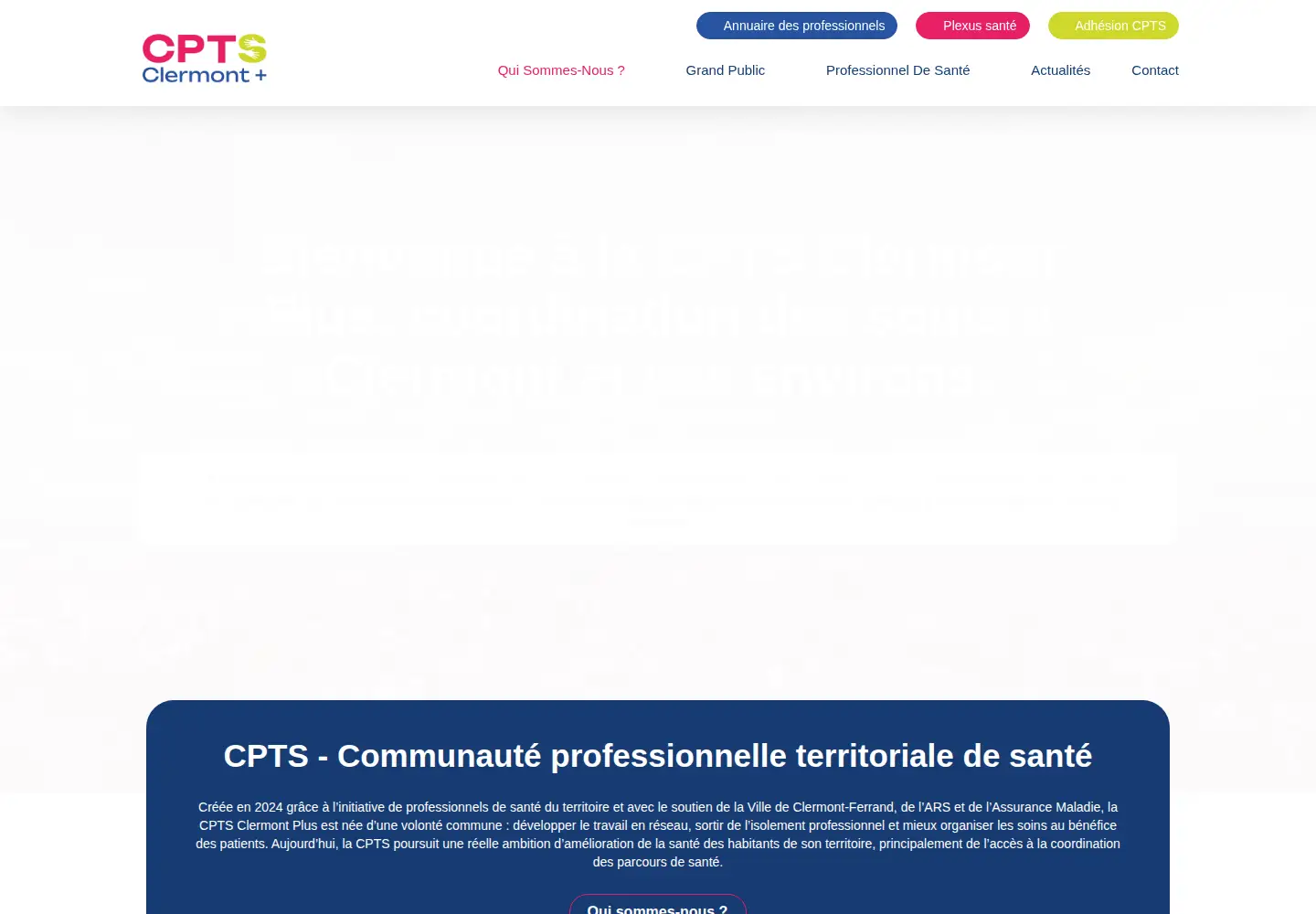 Screenshot of cptsclermontplus.fr