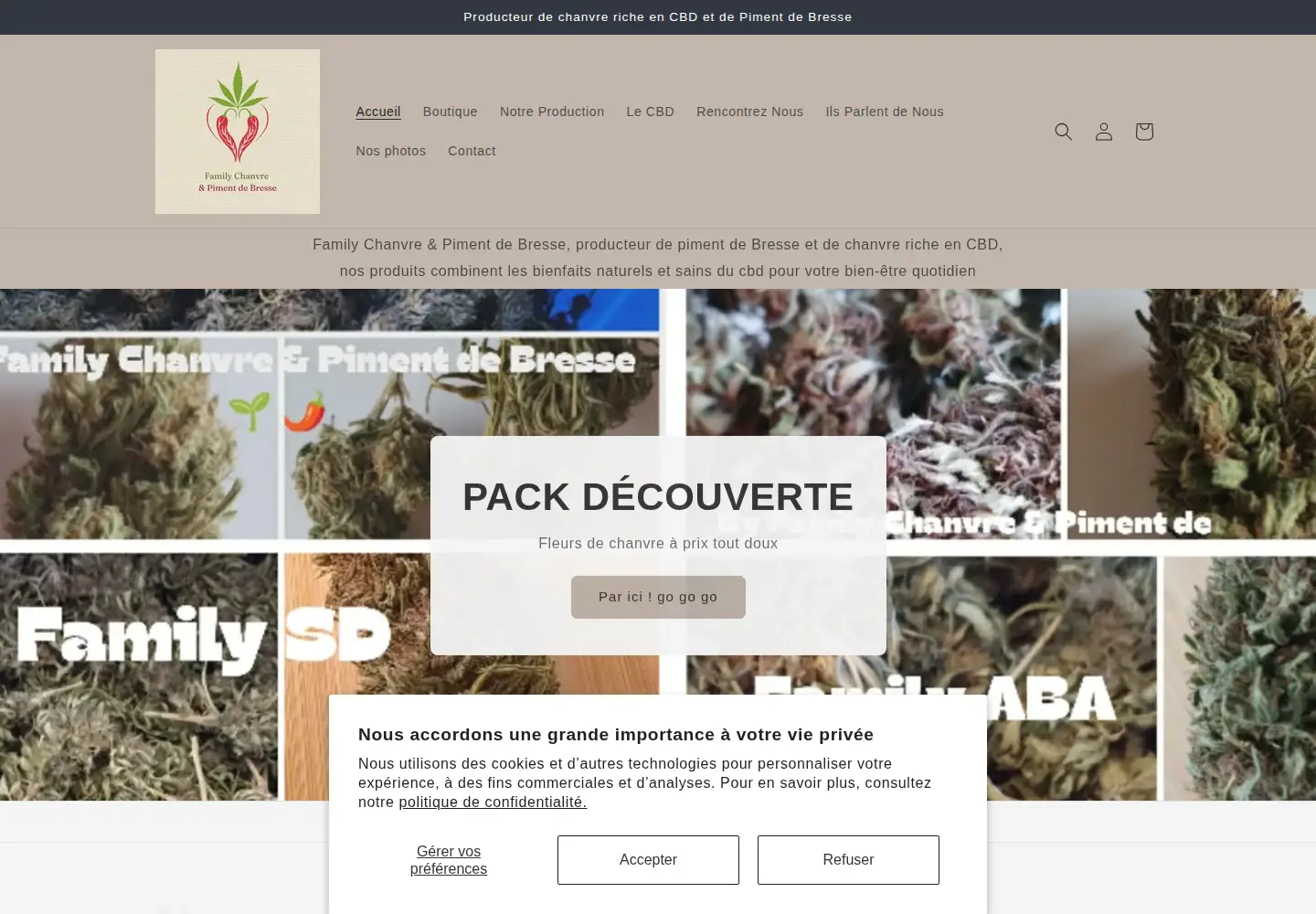 Screenshot of familychanvre.fr