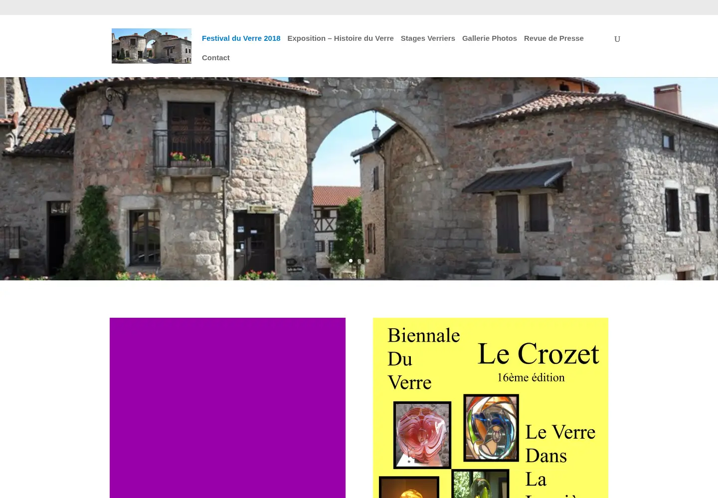 Screenshot of festivalduverredecrozet.fr
