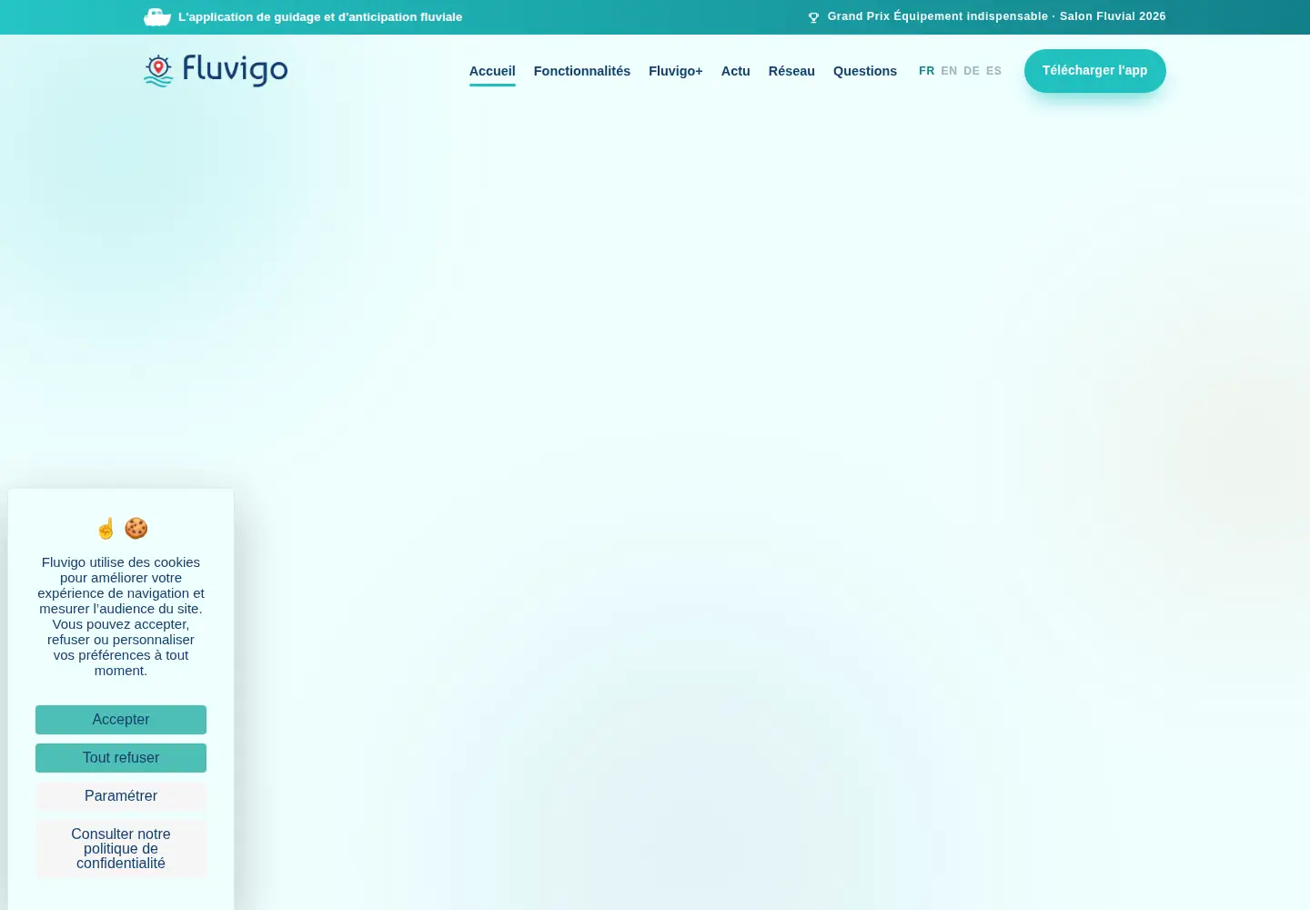 Captured homepage of fluvigo.fr in the current scan