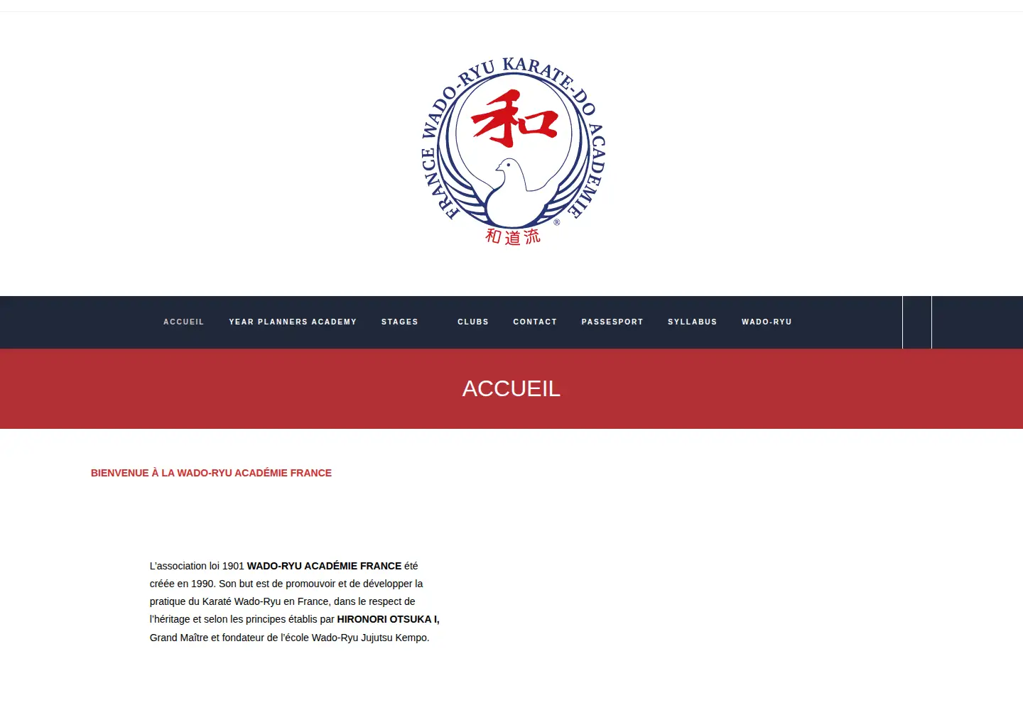 Screenshot of francewadoryuacademie.fr