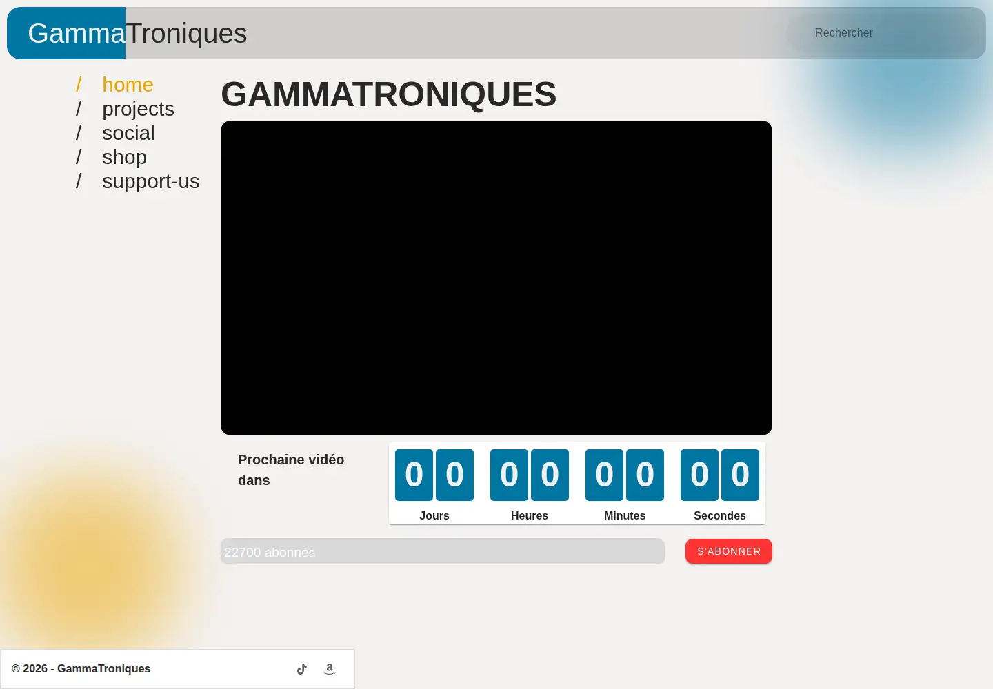 Screenshot of gammatroniques.fr