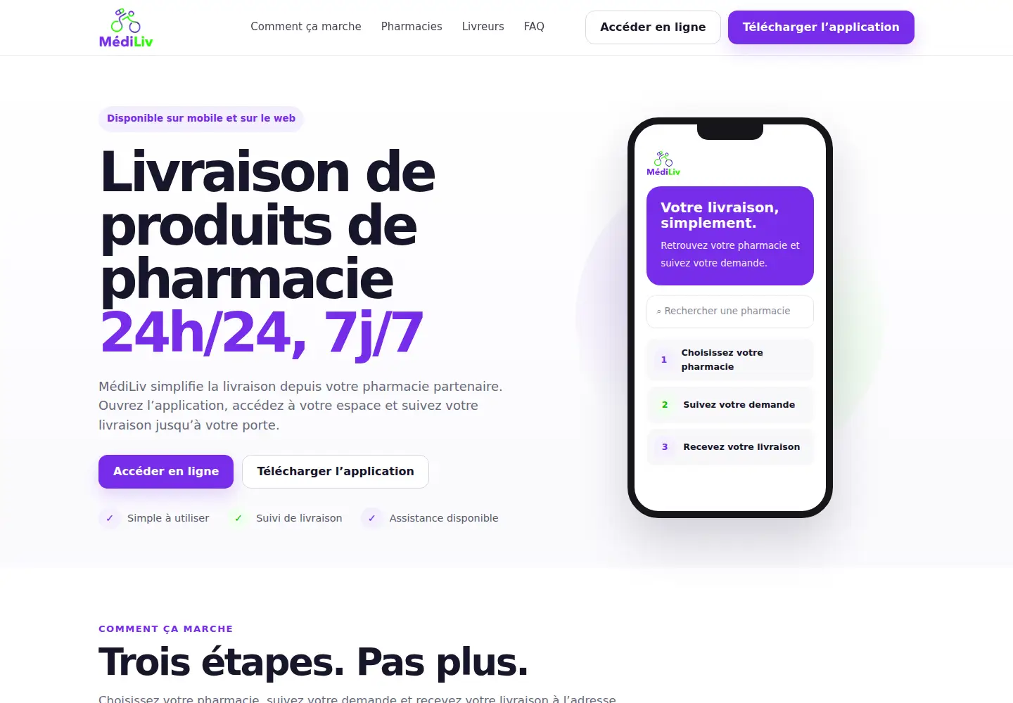 Captured homepage of mediliv.fr in the current scan