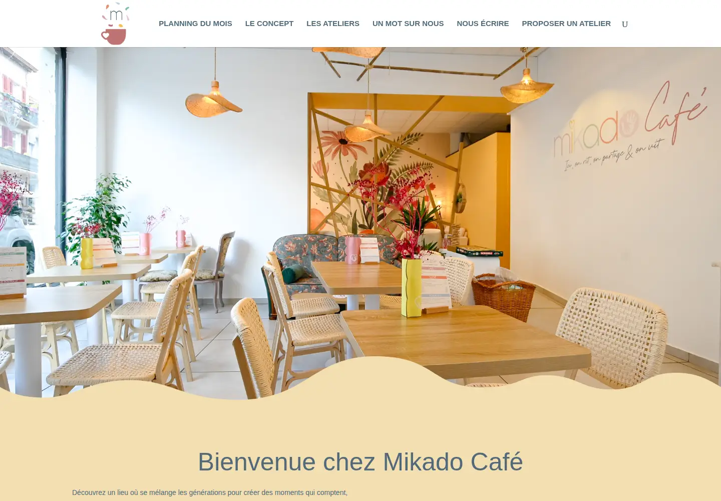 Captured homepage of mikado-cafe.fr in the current scan