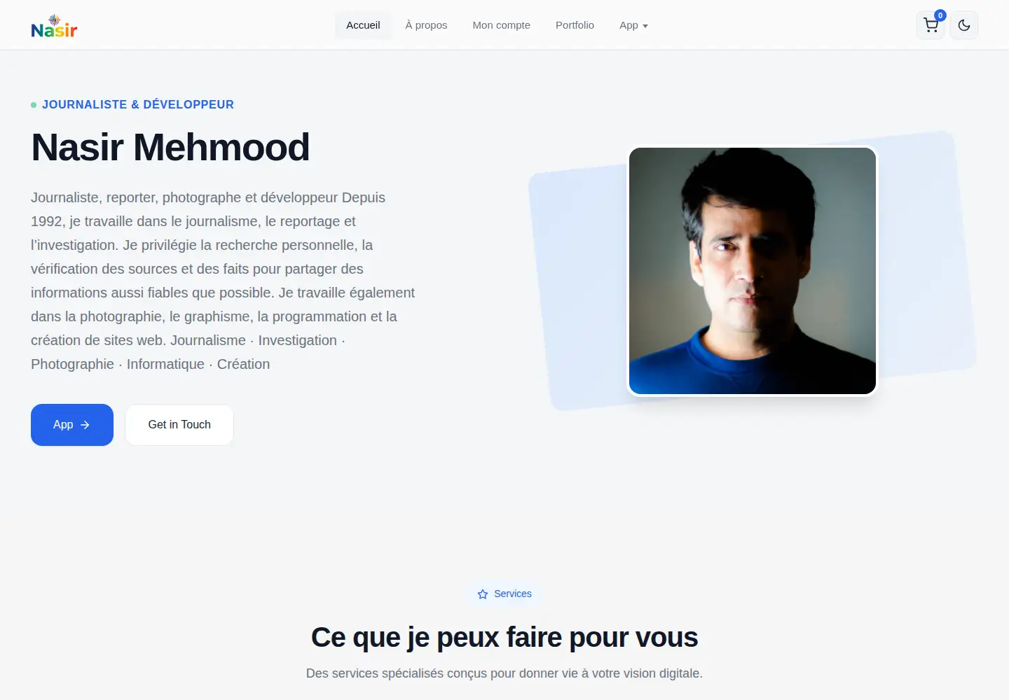 Screenshot of nasir.fr
