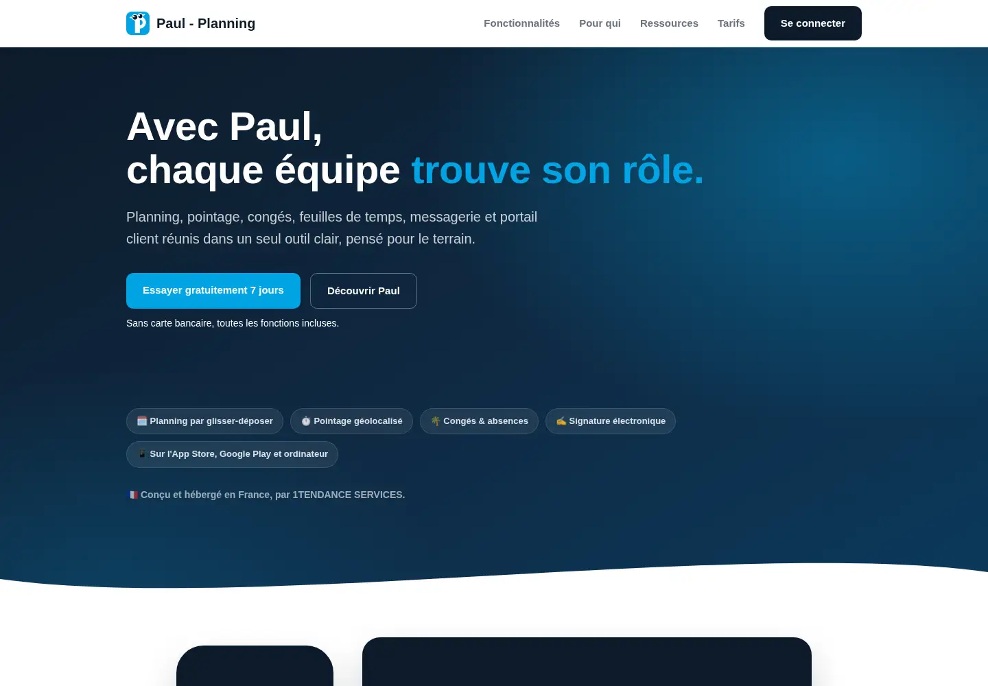 Screenshot of paul-planning.fr