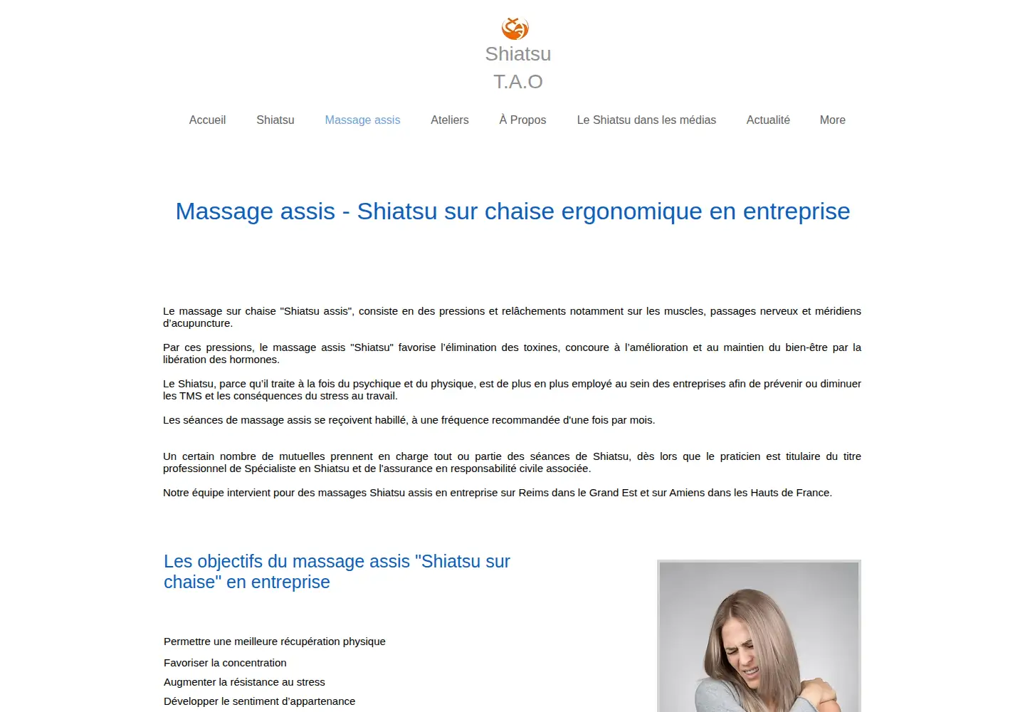 Screenshot of shiatsutao.fr