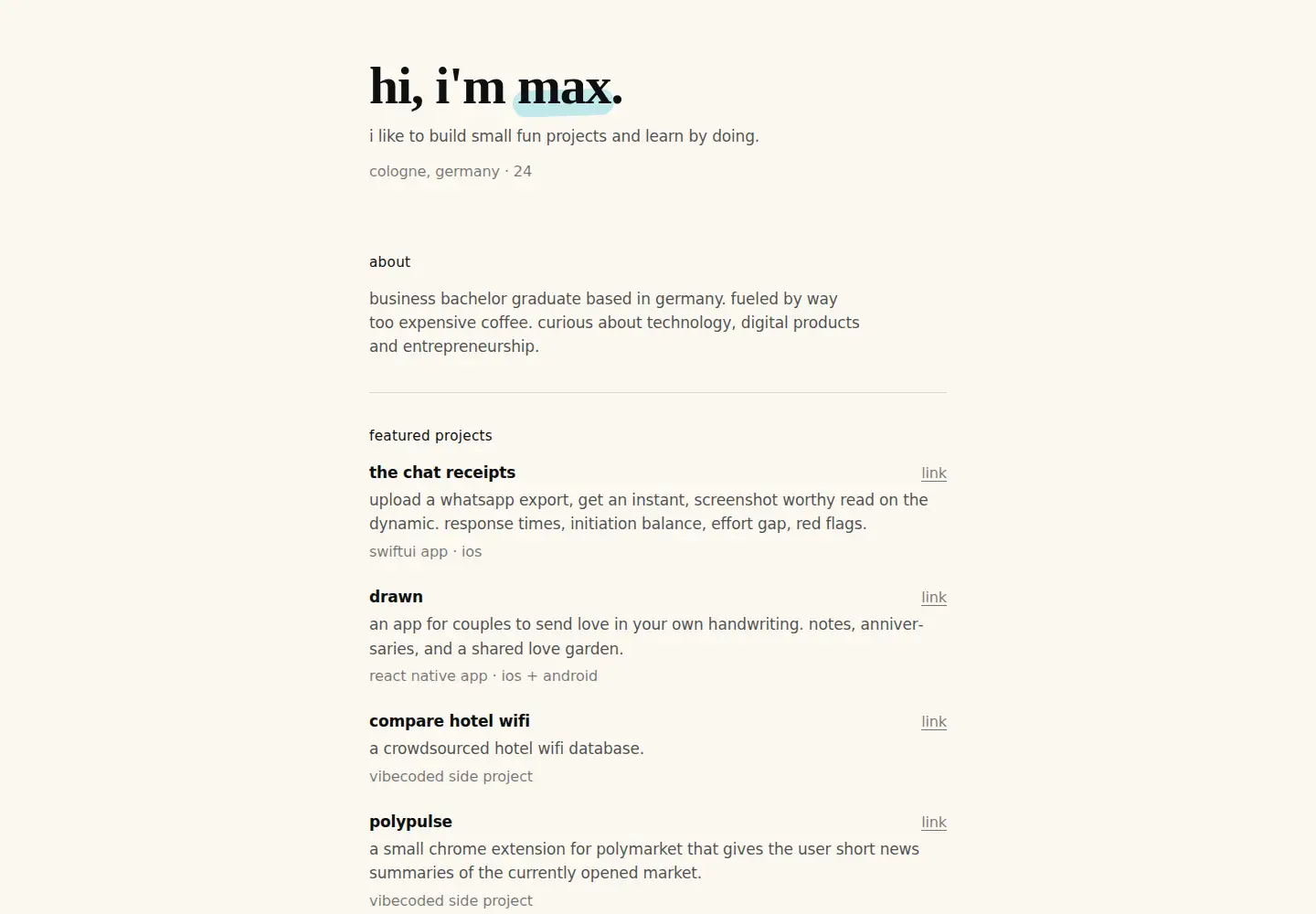Captured homepage of mxx.fyi in the current scan