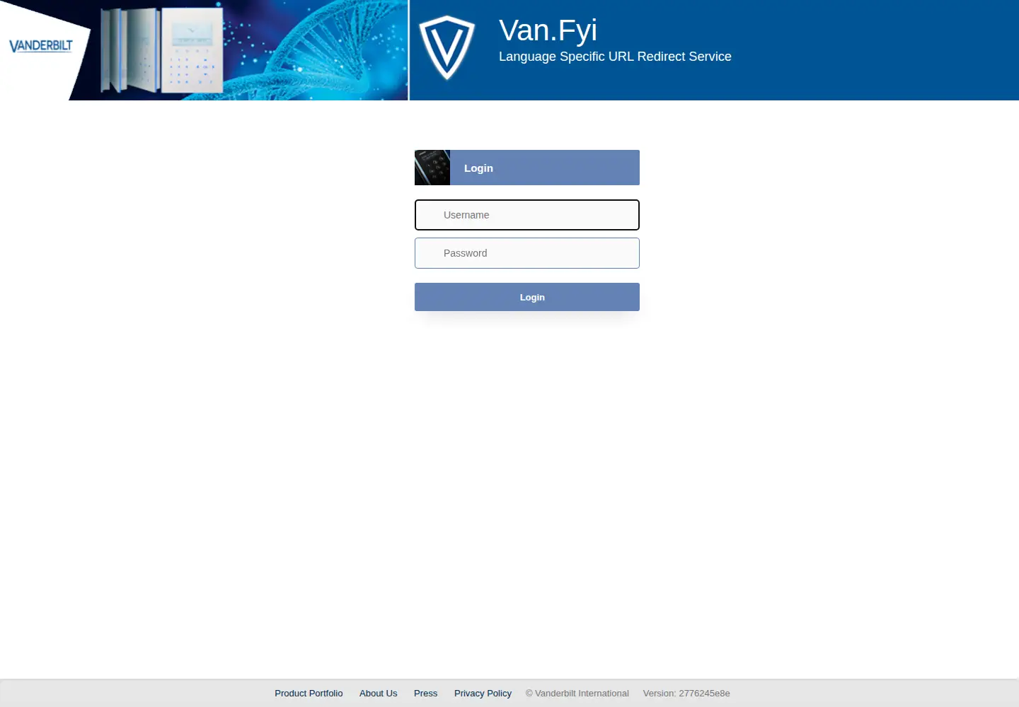 Captured homepage of van.fyi in the current scan