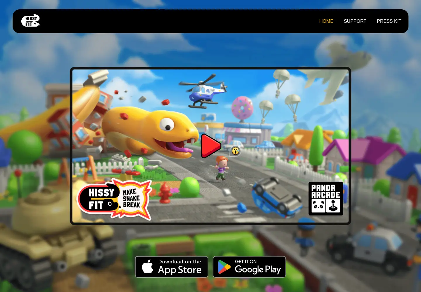 Captured homepage of hissyfit.game in the current scan