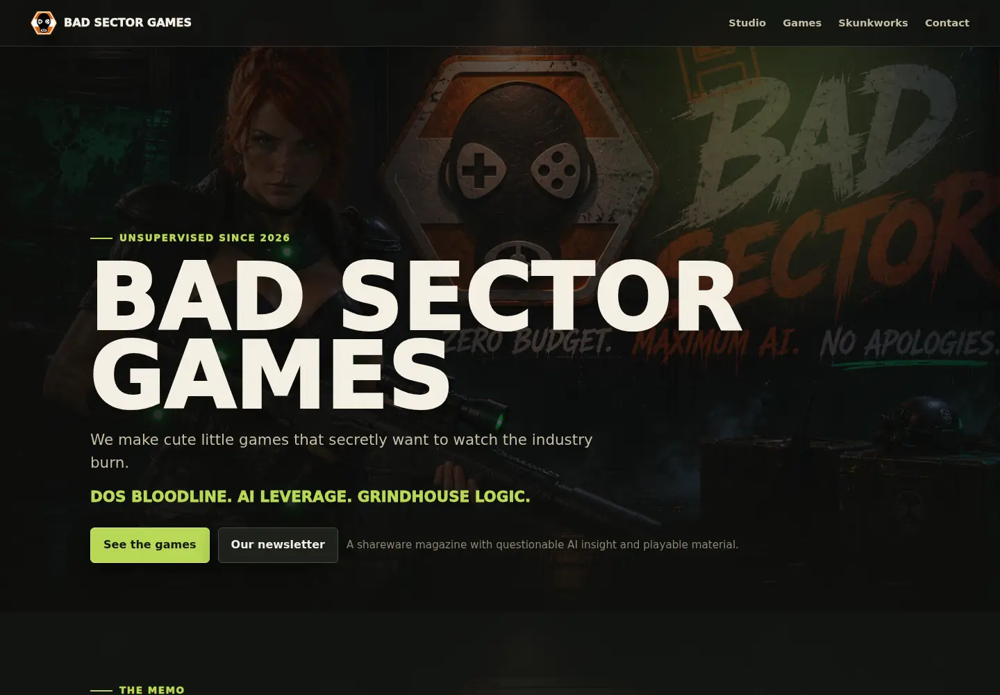 Screenshot of bad-sector.games