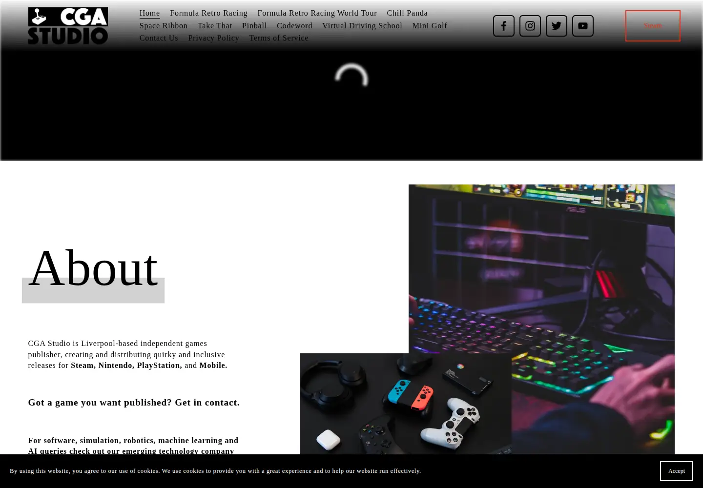 Screenshot of cgastudio.games