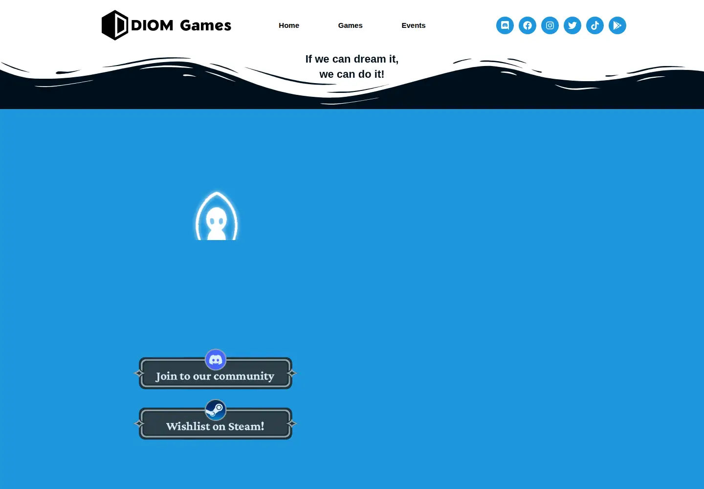 Captured homepage of diom.games in the current scan