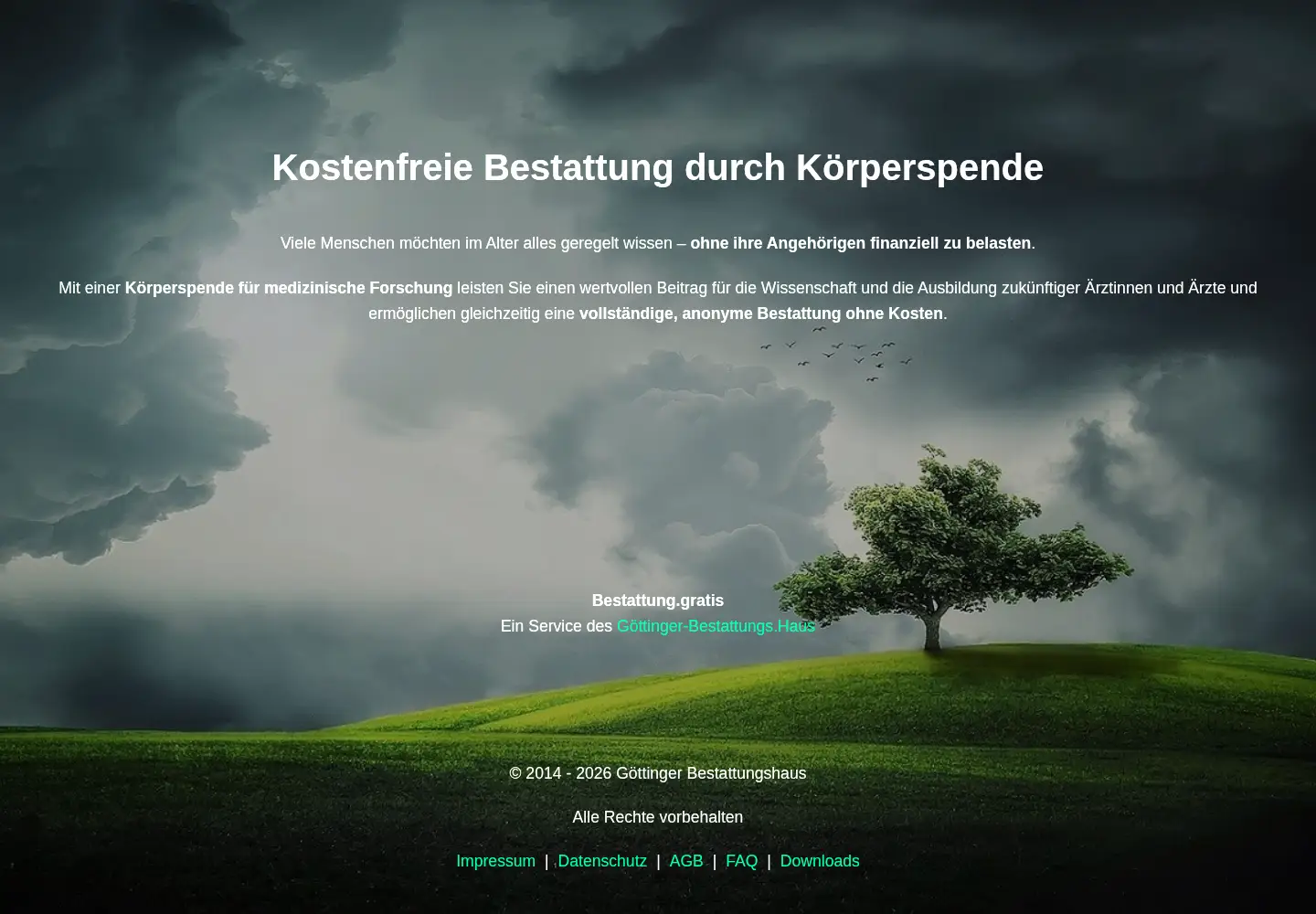 Screenshot of bestattung.gratis