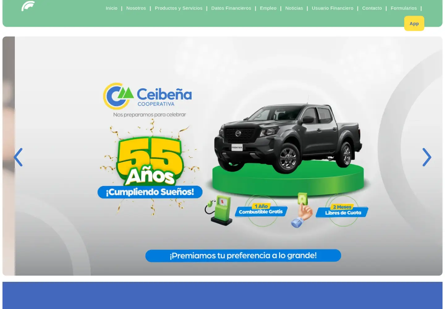 Captured homepage of cooperativaceibena.hn in the current scan
