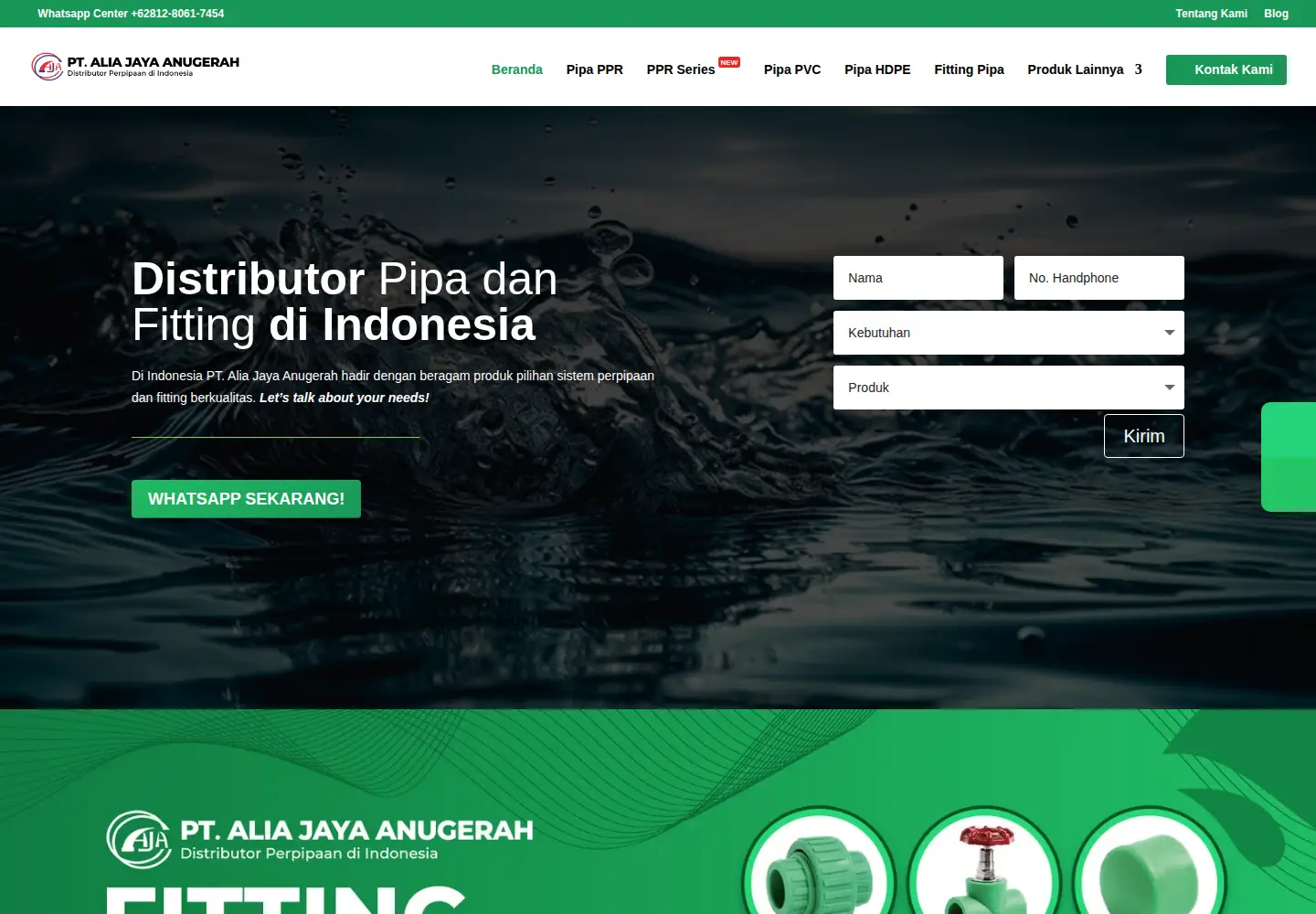 Screenshot of aliajaya.co.id