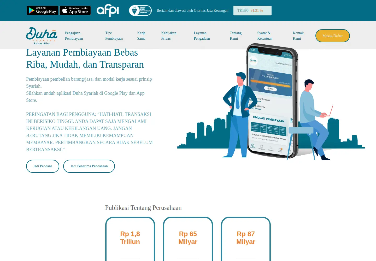 Screenshot of duhasyariah.id