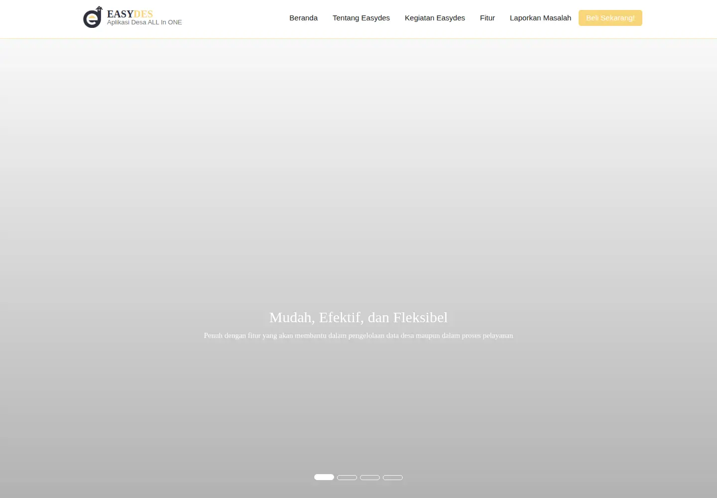 Captured homepage of easydes.id in the current scan