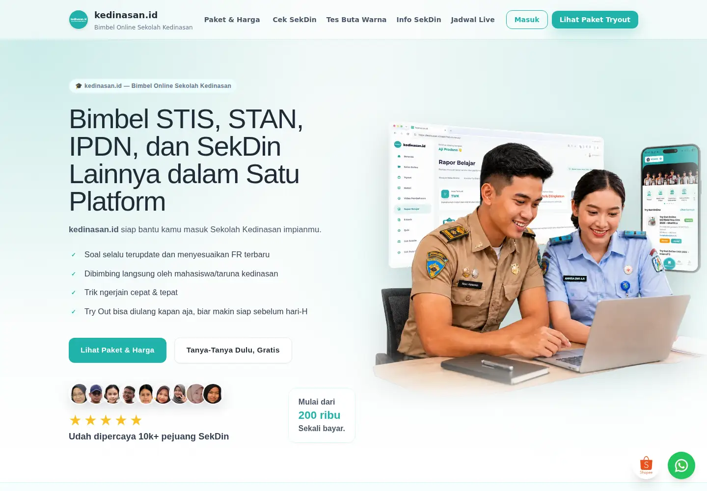 Screenshot of kedinasan.id