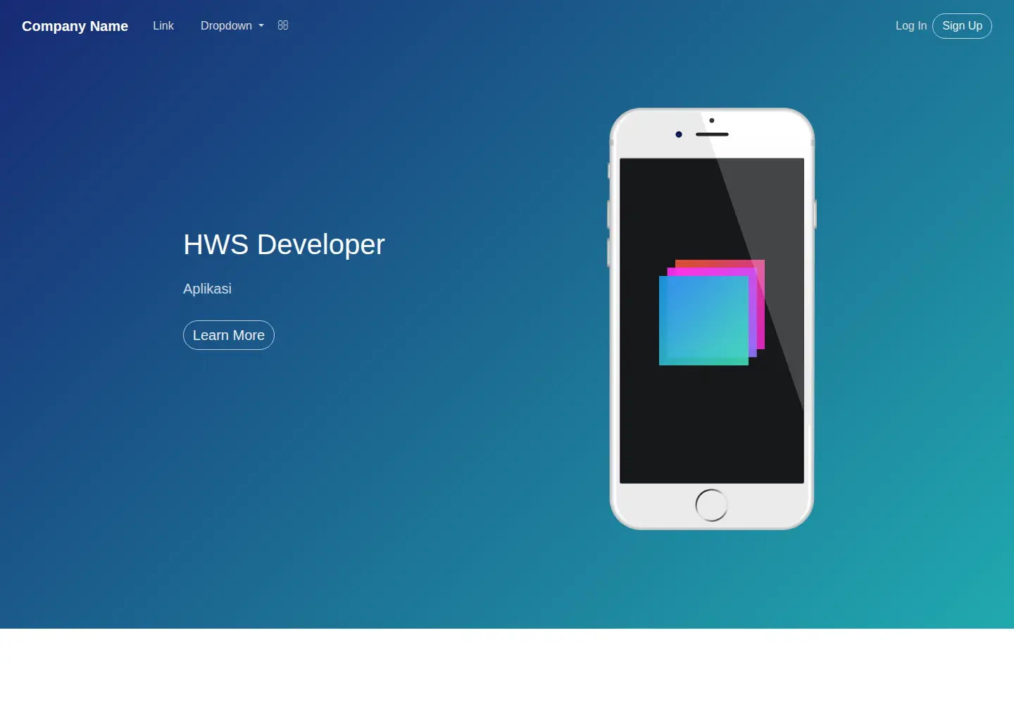 Captured homepage of hwsdeveloper.my.id in the current scan