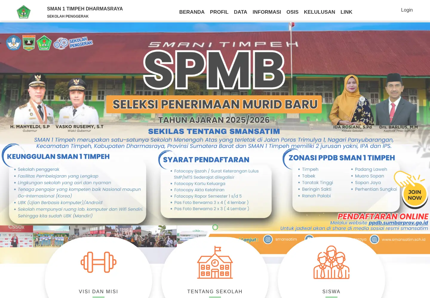 Screenshot of smansatim.sch.id