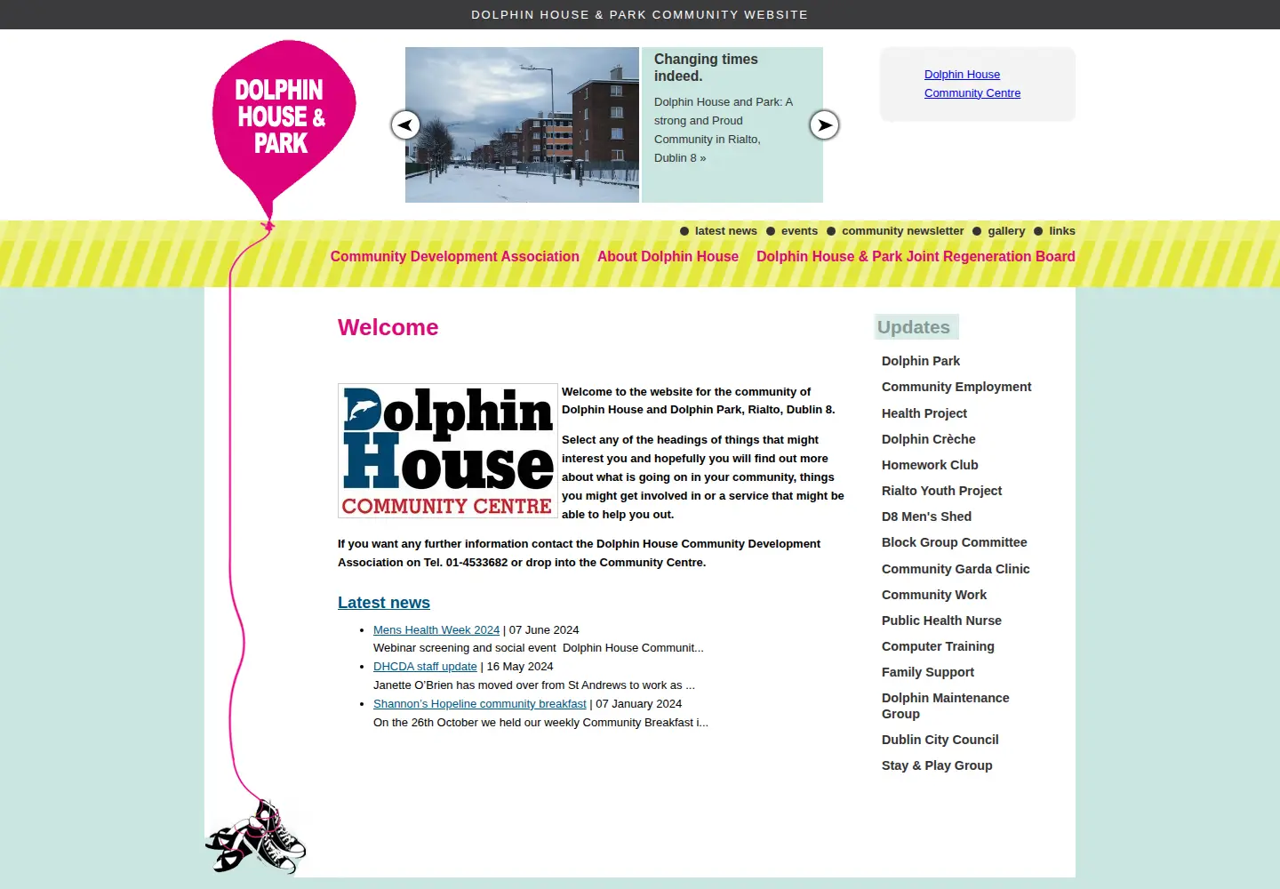 Captured homepage of dolphinhouse.ie in the current scan