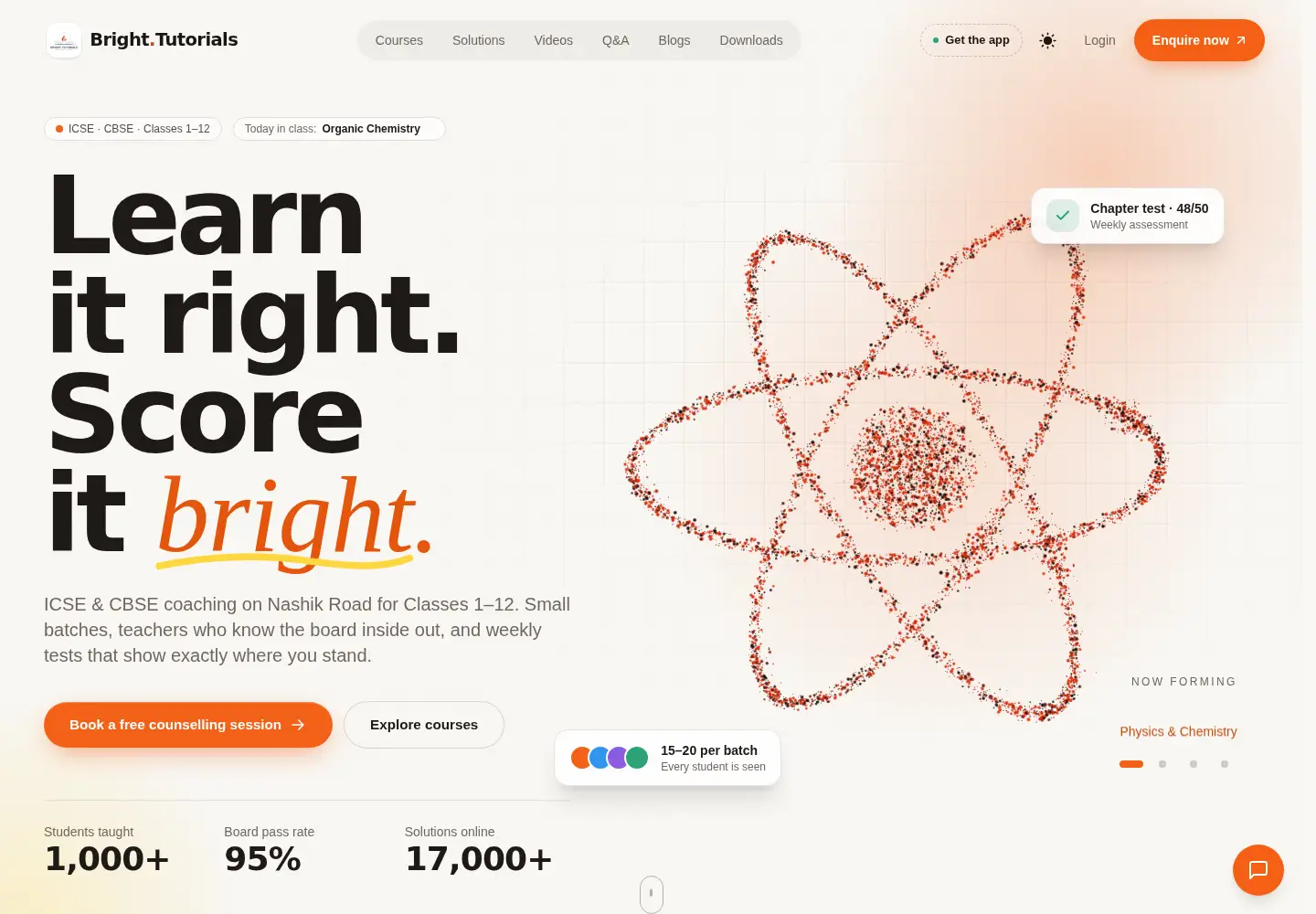 Screenshot of brighttutorials.in