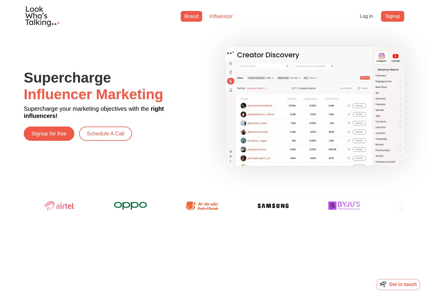 Screenshot of lookwhostalking.co.in
