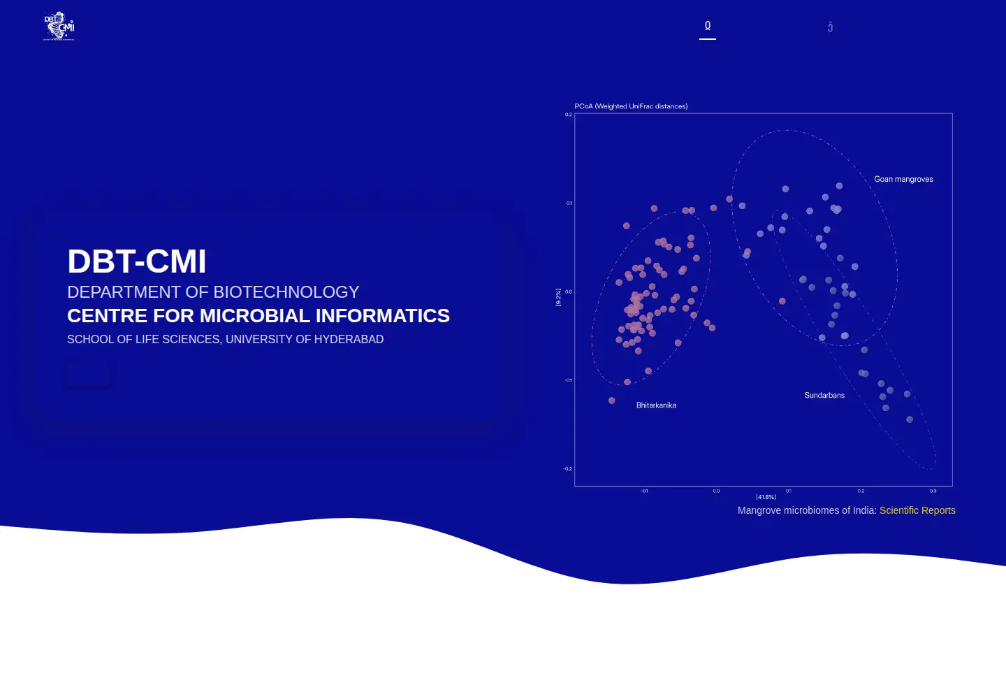 Captured homepage of dbtcmi.in in the current scan
