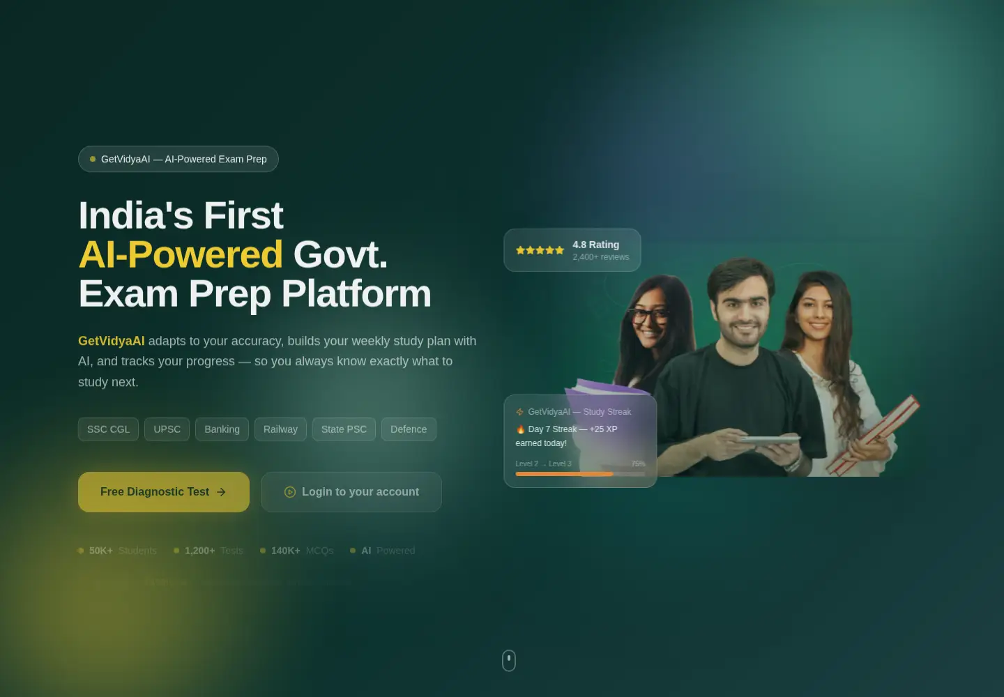 Screenshot of getvidya.in