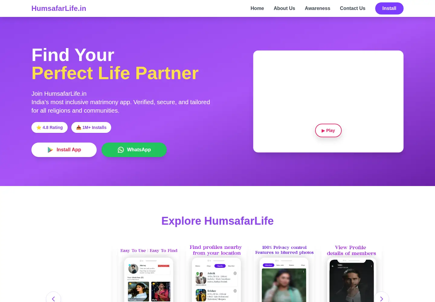 Captured homepage of humsafarlife.in in the current scan